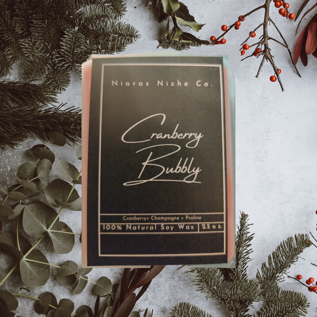 Cranberry Bubbly Shimmering Wax Melts- 2.5oz.