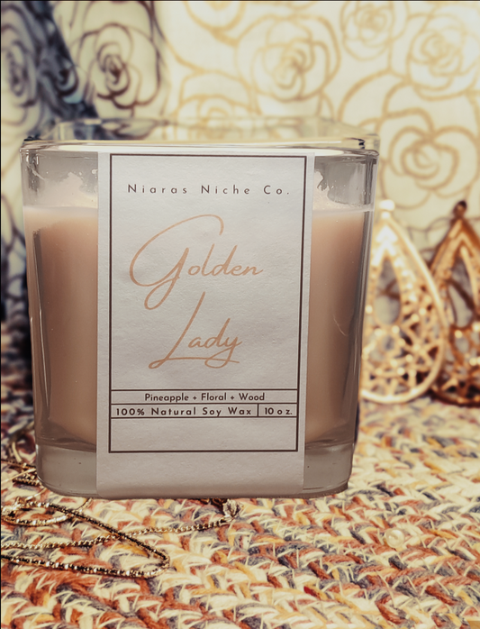 Golden Lady Candle - 10 oz.