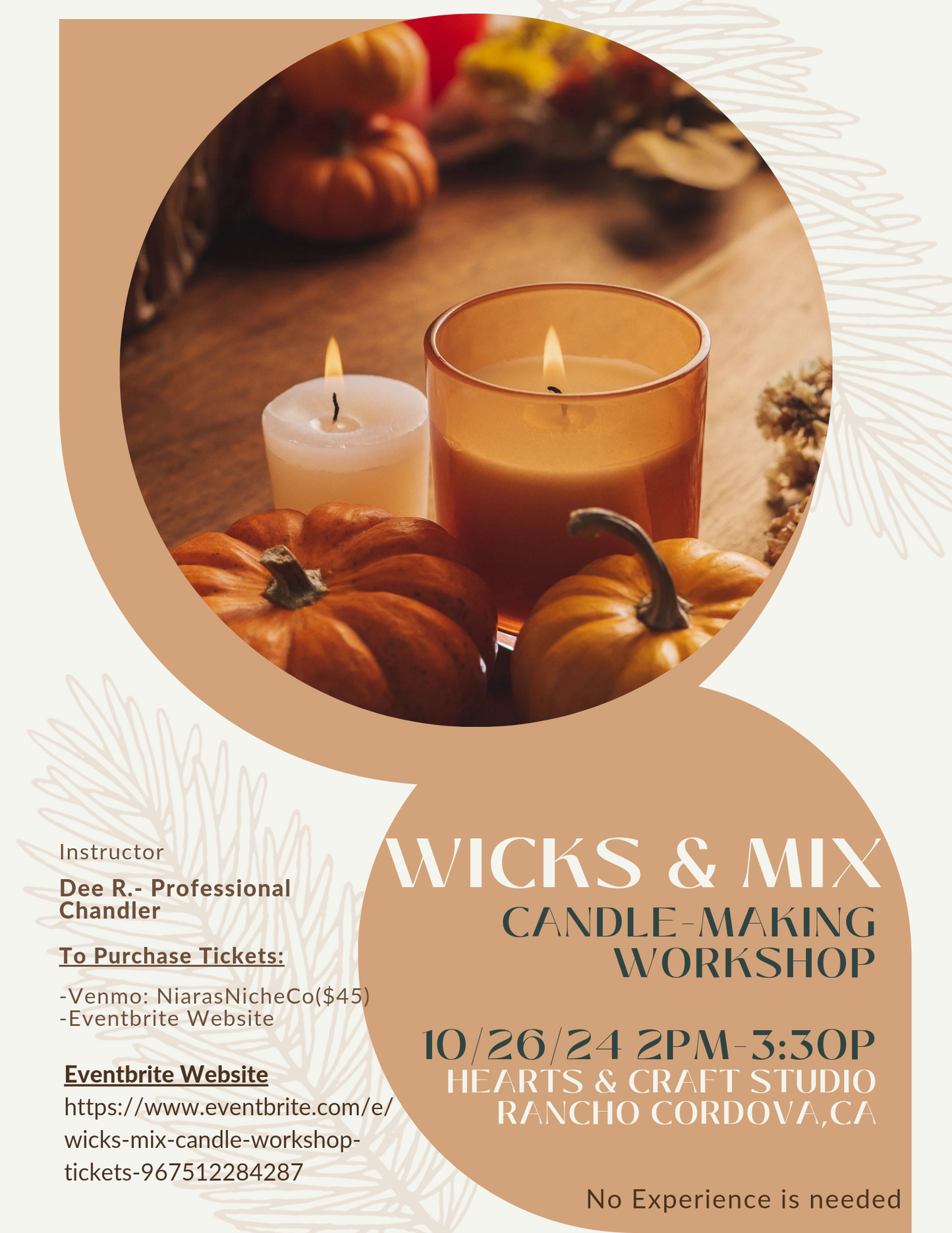 Wicks & Mix Candlemaking Event                           -Saturday Oct 26th 2024 2pm-3:30pm