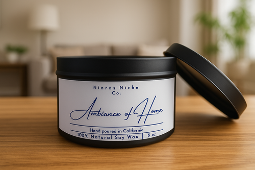 Ambiance of Home 6 oz Candle - Cozy Tonka and Mahogany Aroma