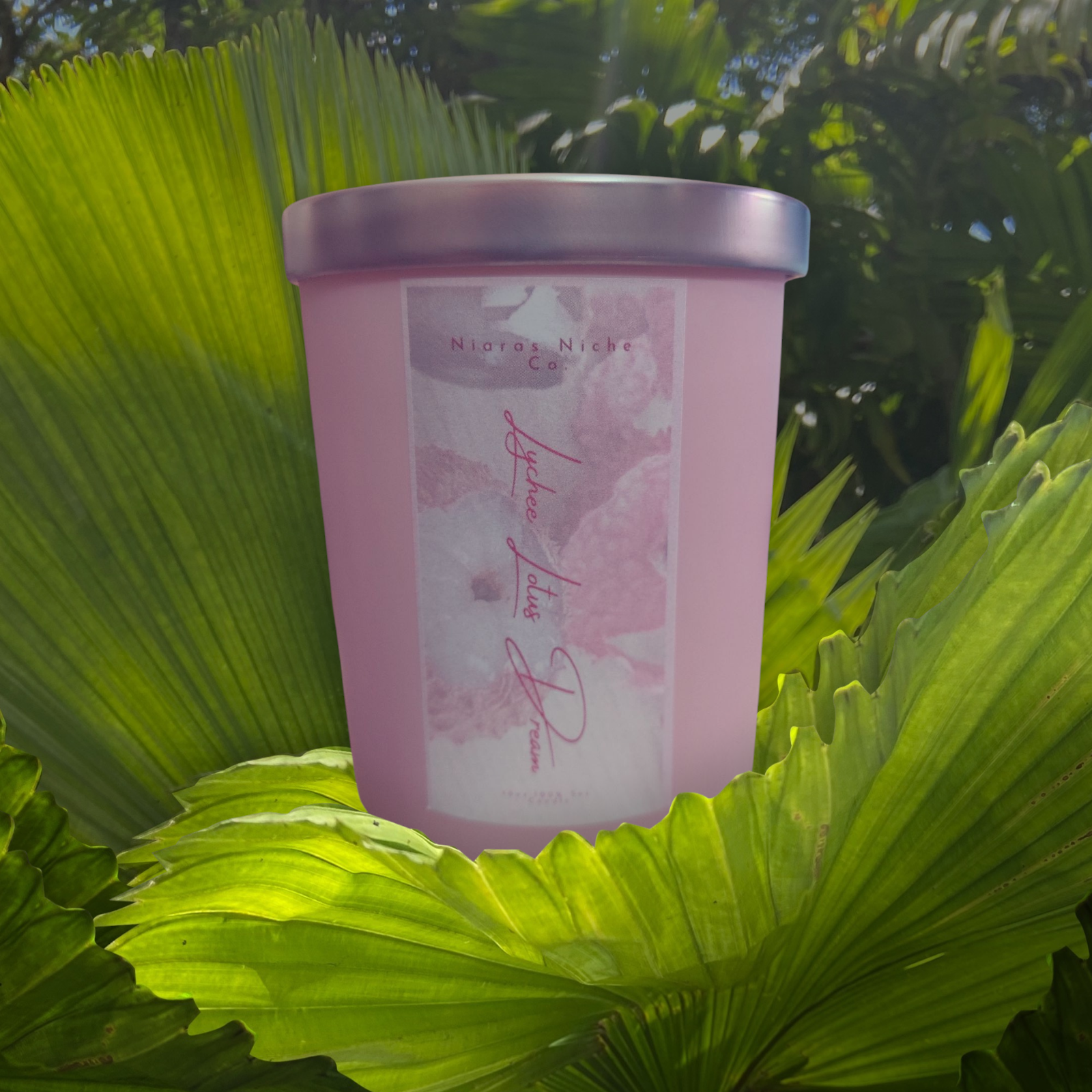 Luxurious Lychee Lotus Dream 10 oz. Candle - Elegant, Eco-Friendly, Hand-Poured Scent